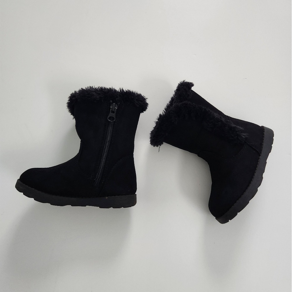 Baby Girl Cat & Jack Winter Cold Weather Black boots- Size 7